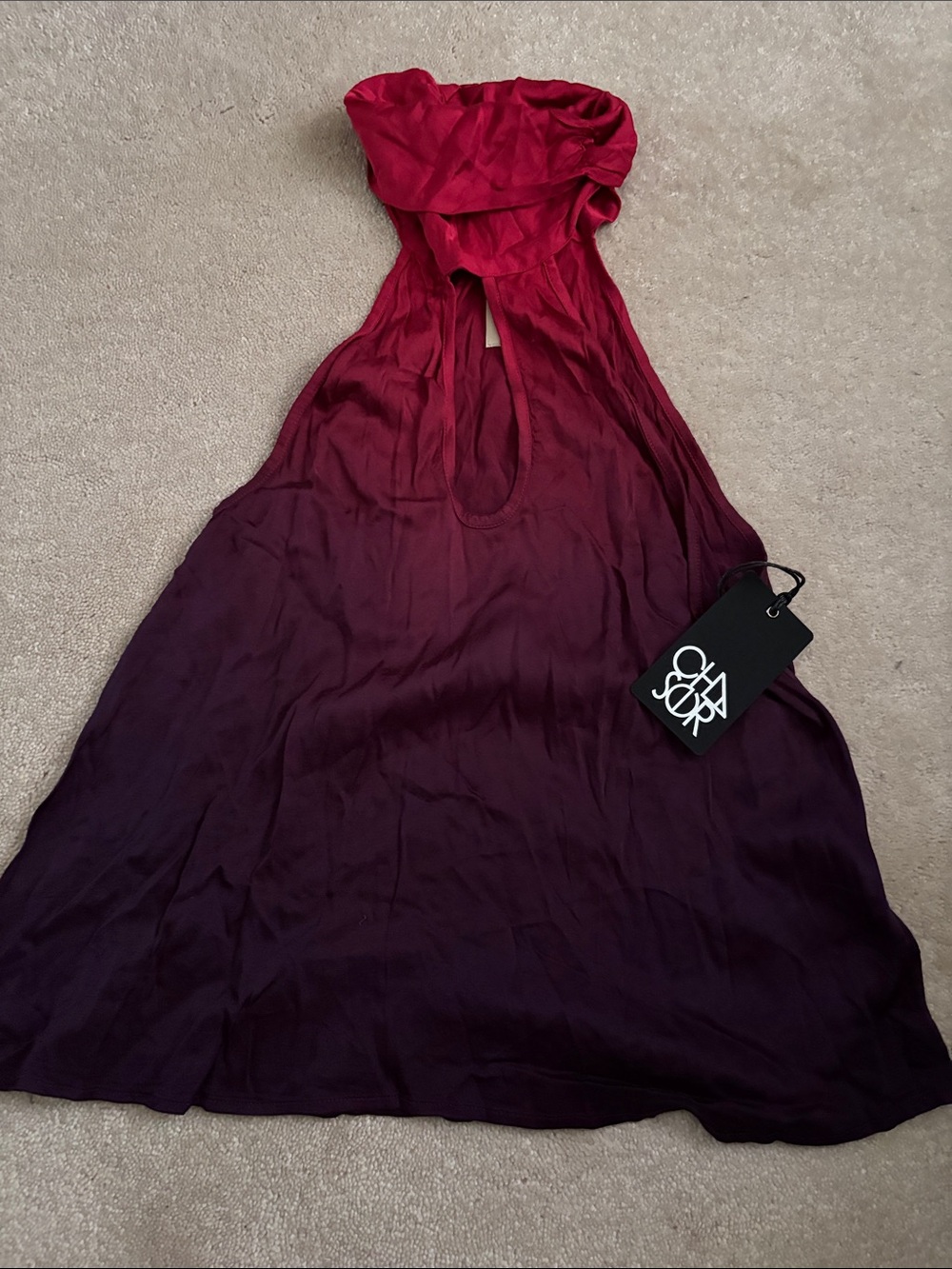 Colorful Halter Ombre top - Red to Purple